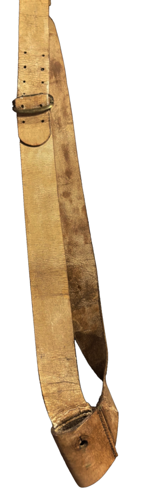 SOLD - Buff Leather Sword Shoulder Carriage Frog