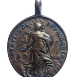 Brass Cast Religious Medal Excavated at Kings Mill, Virginia
